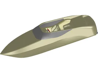 Baja 252 Boss Large Boat 3D Model