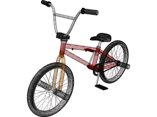 BMX Flame Bike 3D Model