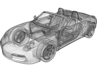 Porsche Boxster (2004) 3D Model