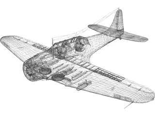 Dauntless Dive Bomber D 3D Model