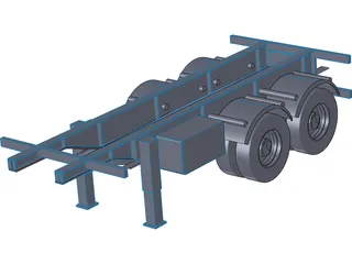 Trailer 20 feet 3D Model