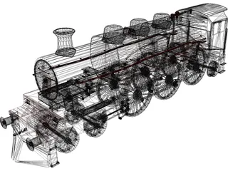 Steam Locomotive 3D Model