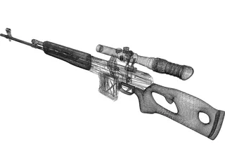 SVD Dragunov 3D Model