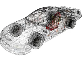 Nascar Stock Car 3D Model
