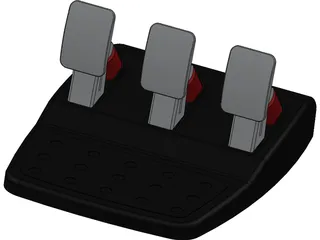 Logitech G25 Pedals 3D Model