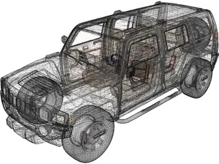 Hummer H3 3D Model