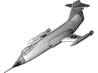 Lockheed F-104 Starfighter 3D Model