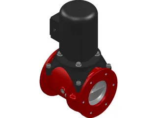 Screw Pump and Motor 3D Model