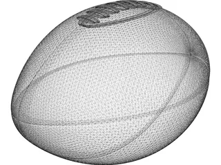 American Football Ball 3D Model