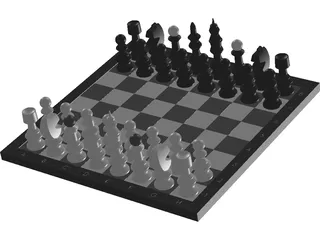 Chess Set 3D Model