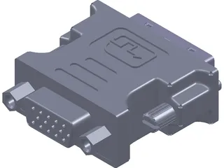 DVI-VGA Adaptor 3D Model