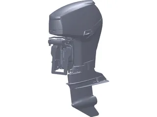 Evinrude E-Tec 40-60 HP Outboard Motor 3D Model