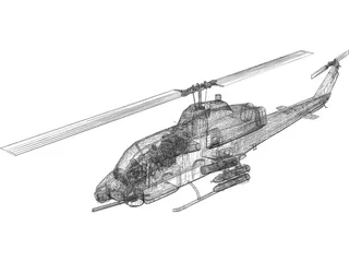 Bell AH-1 Cobra 3D Model