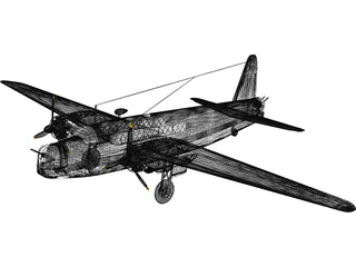 Vickers Wellington MK.III 3D Model