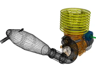 RC Engine 3D Model