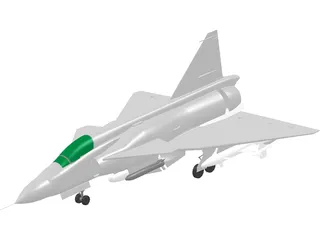 SAAB AJ-37 Viggen 3D Model