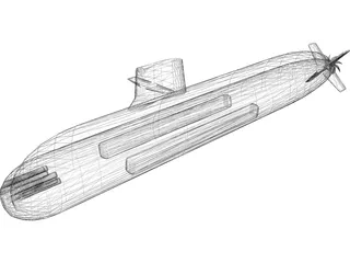 Soyru Class Submarine 3D Model