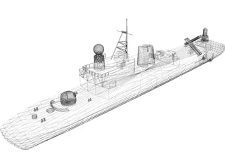 As-Siddiq class missile boat 3D Model