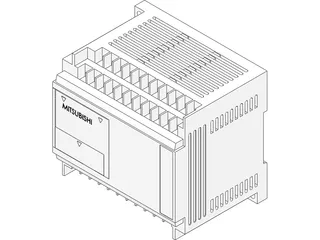 Mitsubishi PLC 3D Model