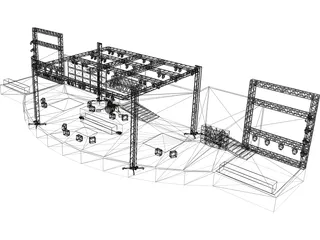 Concert Stage 3D Model