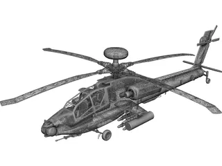 Boeing AH-64 Apache 3D Model