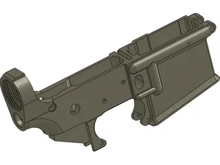 AR-15 Lower Receiver 3D Model