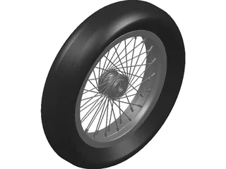 Wheel Rear 20 spoke 3D Model