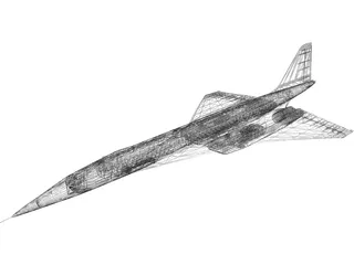 Tupolev Tu-144 3D Model