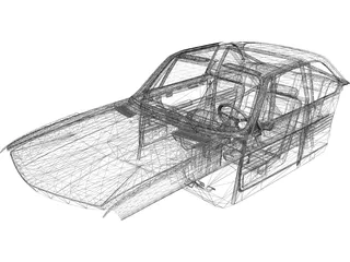 Interior BMW 3.0 CSL (1971) 3D Model