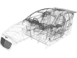 Interior Bentley Continental GT (2004) 3D Model