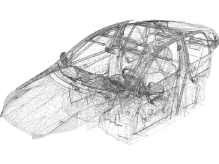 Interior Chevrolet Aveo (2008) 3D Model