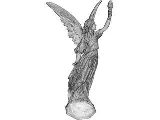 Angel Lucy Classical Statue 3D Model