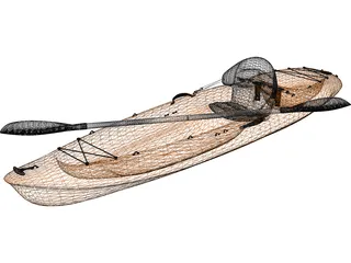 Kayak Canoe 3D Model