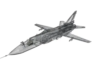 Sukhoi Su-24M Fencer 3D Model