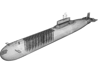 Nuclear Submarine 3D Model