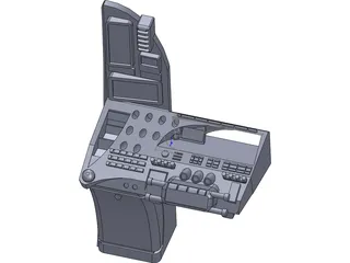 Industrial Train Control Panel 3D Model