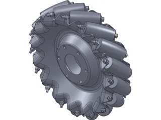 Mecanum Wheel Left 3D Model