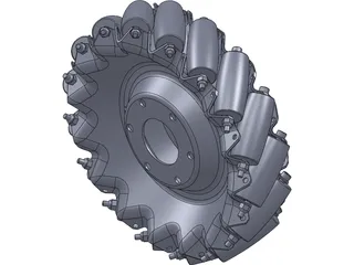 Mecanum Wheel Right 3D Model
