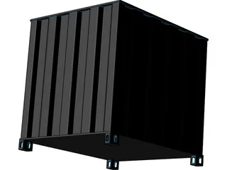 Shipping Cargo Square Container 3D Model