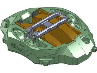 Brake Caliper Alcon GT 3D Model
