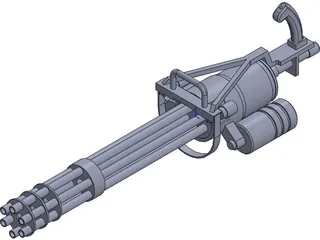 GAU-19 Machine gun 3D Model