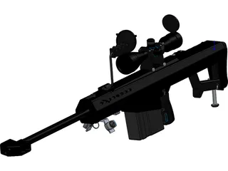 M107 Barrett 3D Model