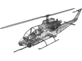 Bell AH-1 Cobra 3D Model