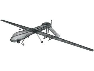 General Atomics MQ-1C Sky Warrior UAV 3D Model