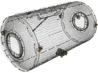 ISS Lab Module 3D Model