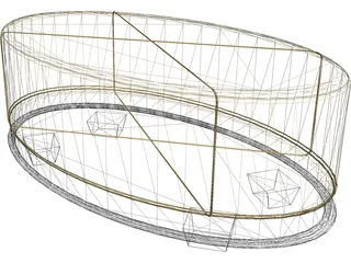 Oval Taburet 3D Model