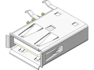 Female USB Connector 3D Model