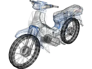 Honda C100 Dream 3D Model