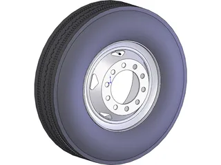 Tire Truck 10.00 R20 3D Model