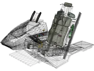 F-16 Ejection Seat 3D Model